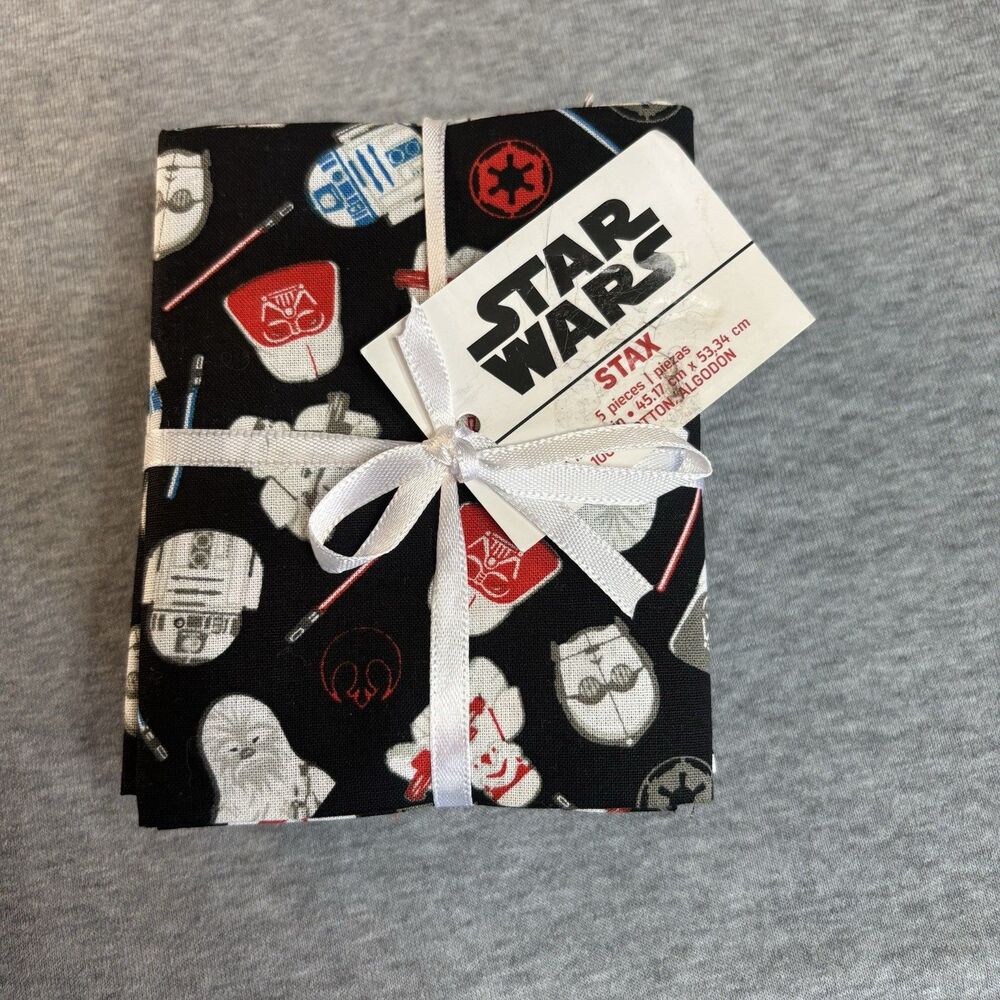 Star Wars Fat Quarters Bundle 5 Pieces‎ 18x21 in. Empire Rebels NEW Disney